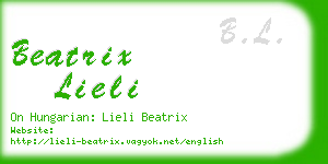 beatrix lieli business card